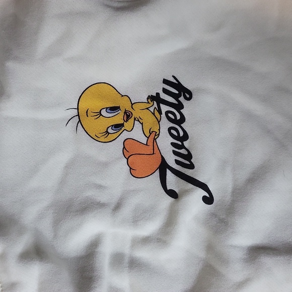 LOONEY TUNES Yellow Cream Tweety Bird Sweatshirt Jogger Set - Picture 9 of 12